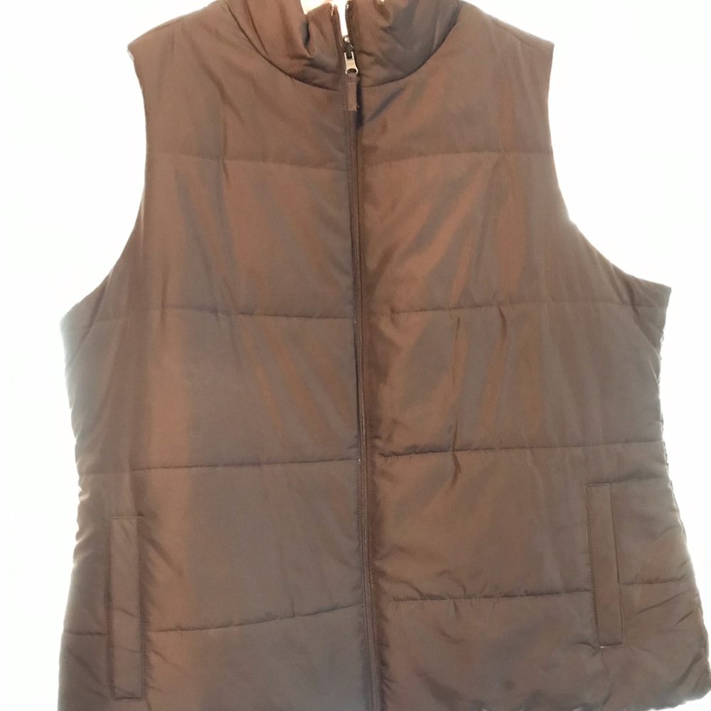 Women’s reversible vest brown and light pink
